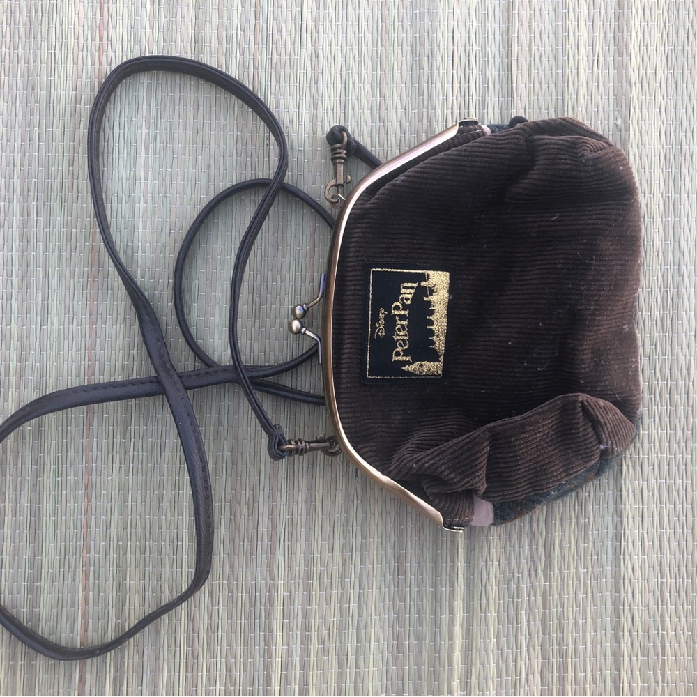 Peter Pan Brown Corduroy Mini Crossbody Bag